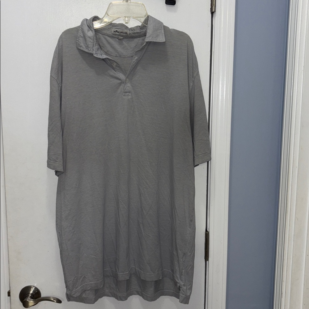 Peter Millar Striped Polo Shirt size large